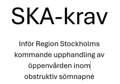 Regionen har fått våra SKA-krav